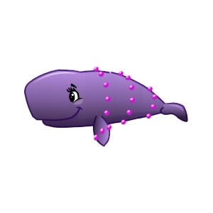 Purple Glowing Whale